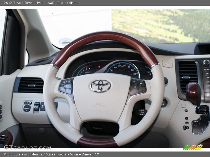 Black / Bisque 2012 Toyota Sienna Limited AWD