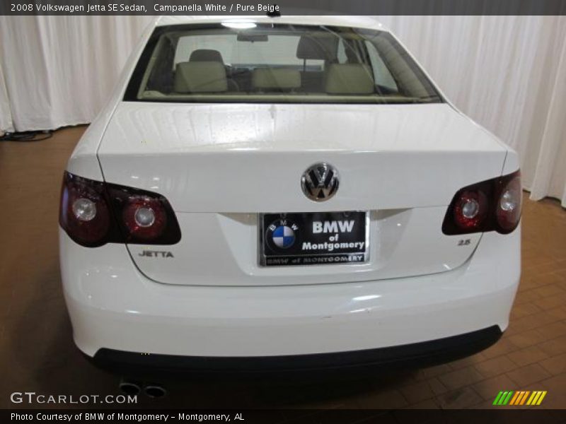 Campanella White / Pure Beige 2008 Volkswagen Jetta SE Sedan