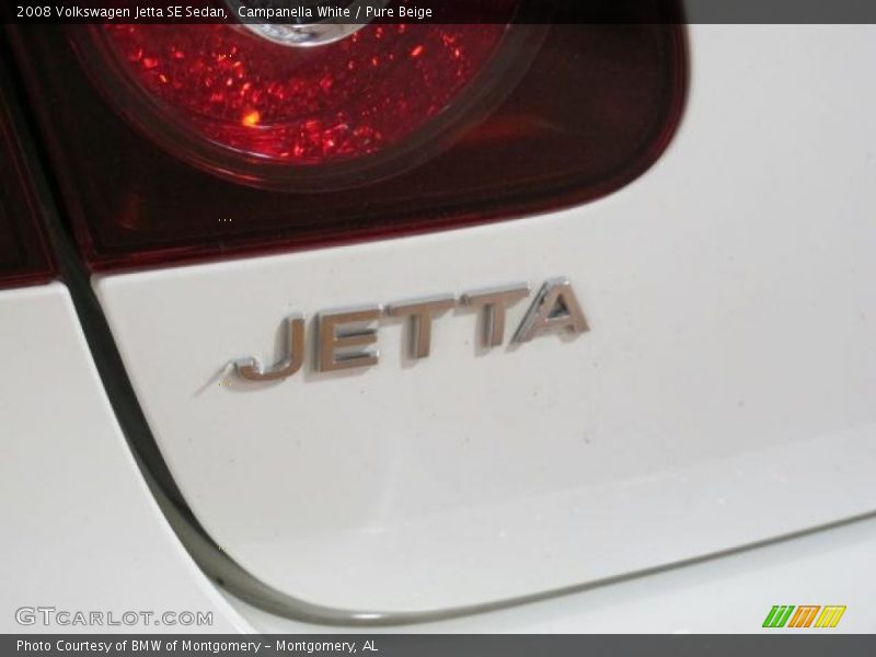 Campanella White / Pure Beige 2008 Volkswagen Jetta SE Sedan