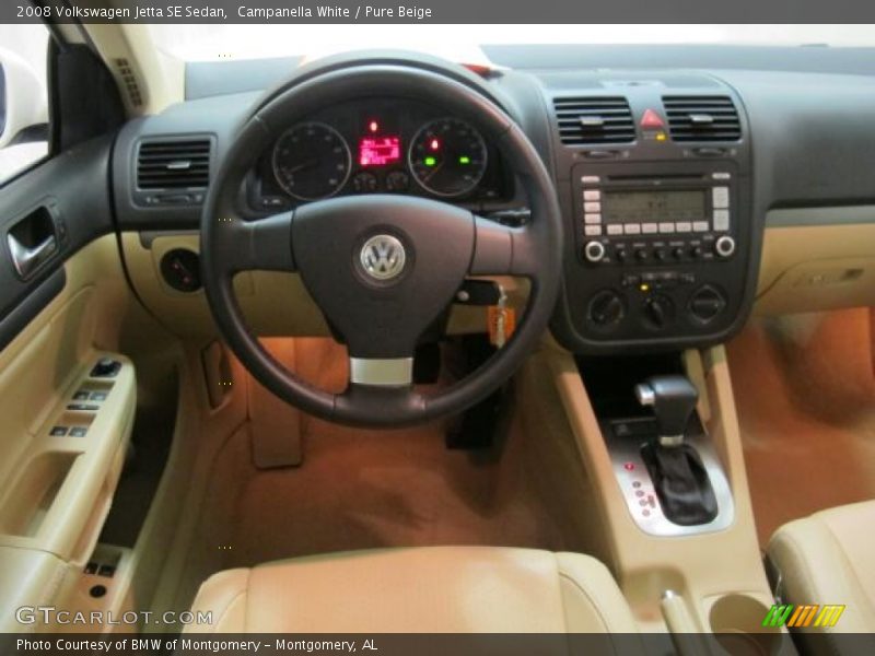 Campanella White / Pure Beige 2008 Volkswagen Jetta SE Sedan