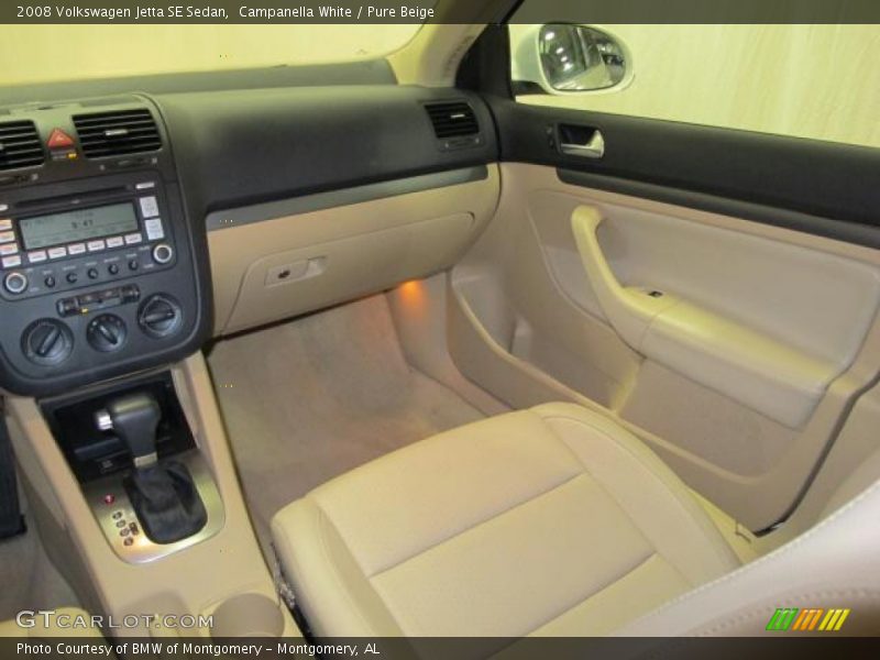 Campanella White / Pure Beige 2008 Volkswagen Jetta SE Sedan