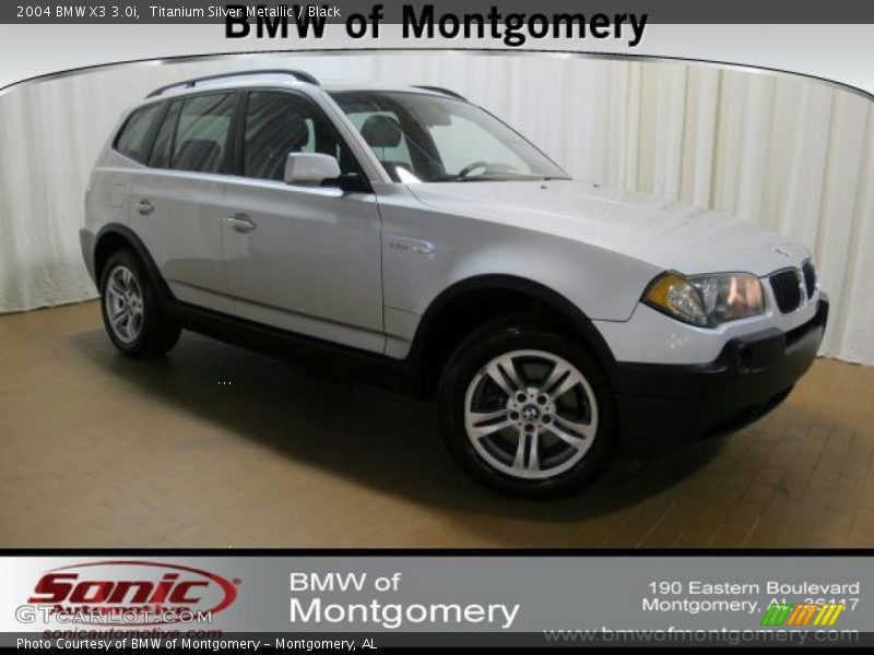 Titanium Silver Metallic / Black 2004 BMW X3 3.0i