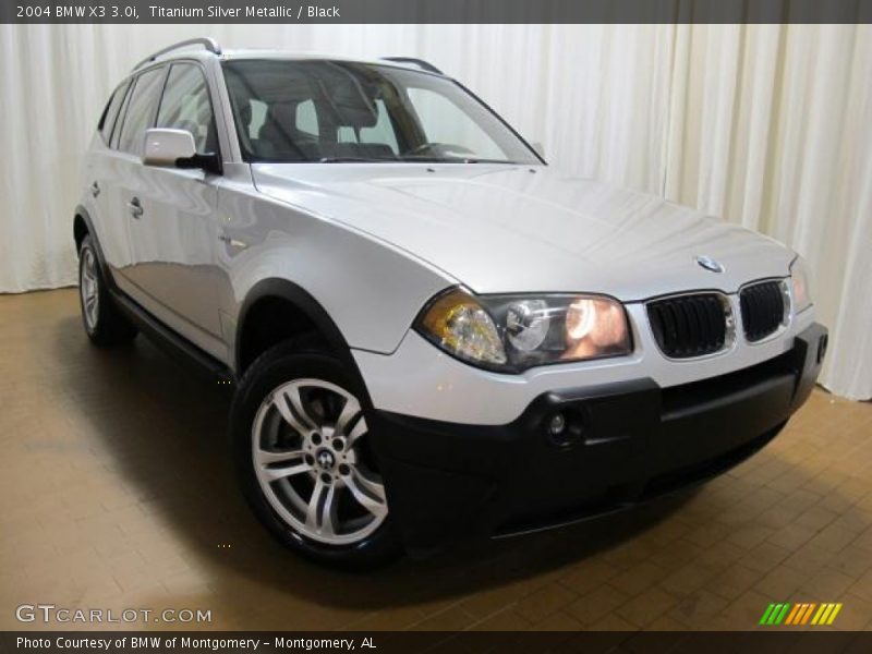 Titanium Silver Metallic / Black 2004 BMW X3 3.0i