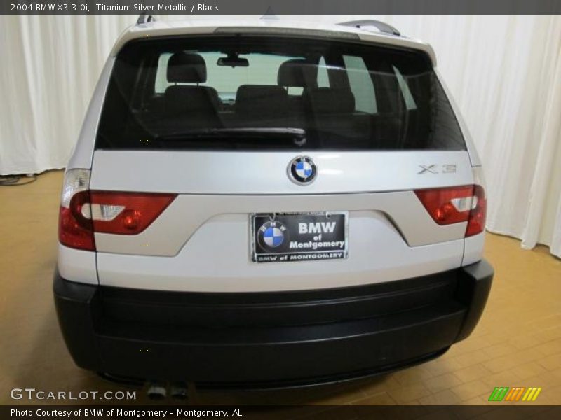 Titanium Silver Metallic / Black 2004 BMW X3 3.0i