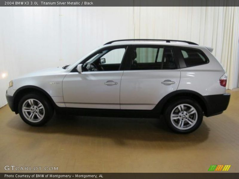 Titanium Silver Metallic / Black 2004 BMW X3 3.0i