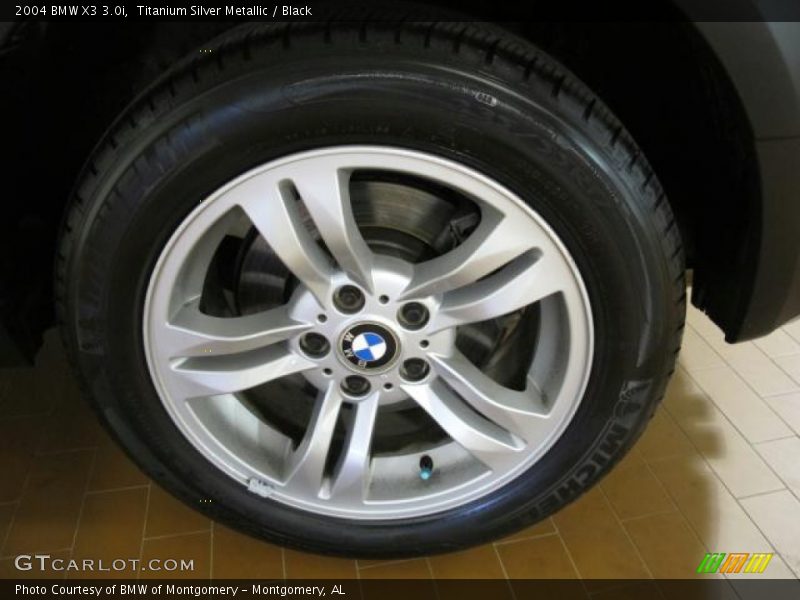 Titanium Silver Metallic / Black 2004 BMW X3 3.0i