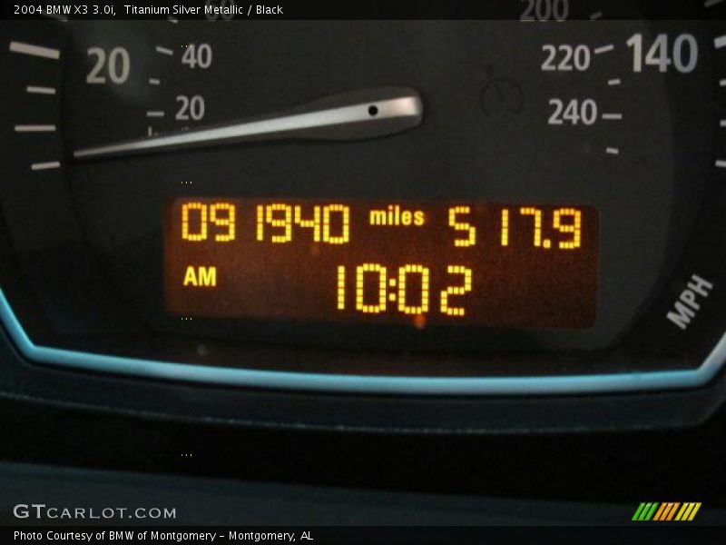 Titanium Silver Metallic / Black 2004 BMW X3 3.0i