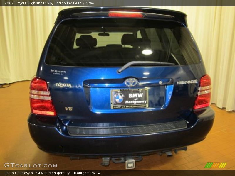 Indigo Ink Pearl / Gray 2002 Toyota Highlander V6