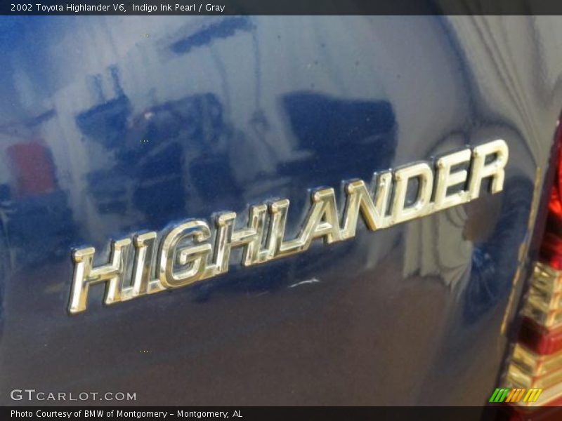 Indigo Ink Pearl / Gray 2002 Toyota Highlander V6