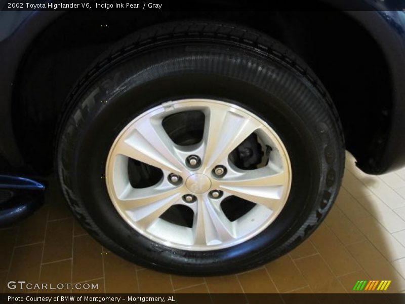 Indigo Ink Pearl / Gray 2002 Toyota Highlander V6