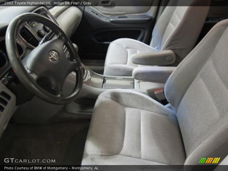 Indigo Ink Pearl / Gray 2002 Toyota Highlander V6
