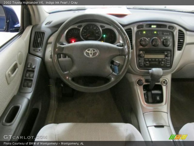 Indigo Ink Pearl / Gray 2002 Toyota Highlander V6