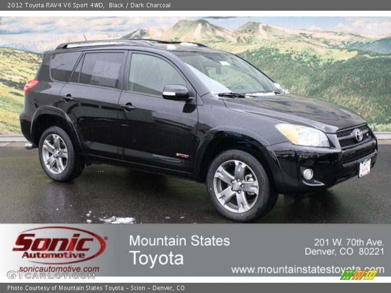 Black / Dark Charcoal 2012 Toyota RAV4 V6 Sport 4WD