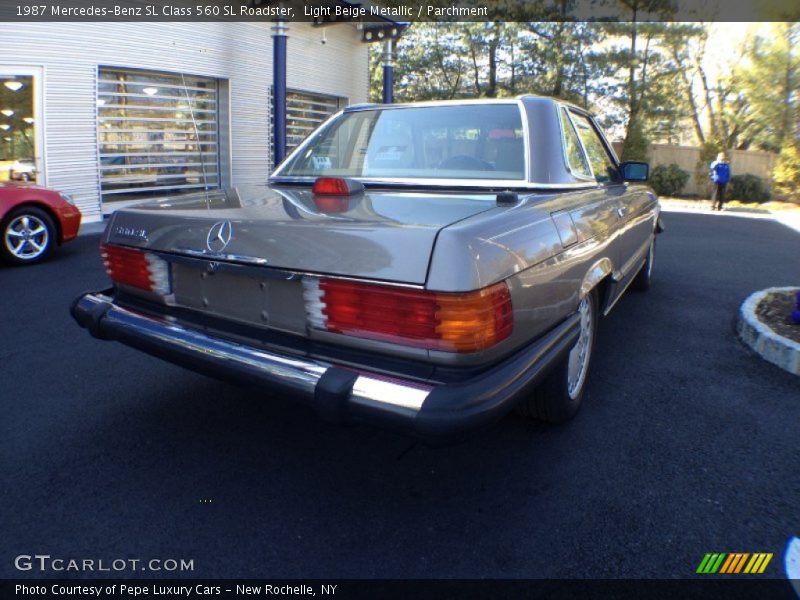 Light Beige Metallic / Parchment 1987 Mercedes-Benz SL Class 560 SL Roadster