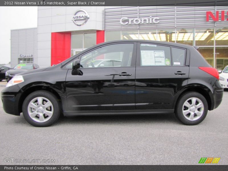 Super Black / Charcoal 2012 Nissan Versa 1.8 S Hatchback