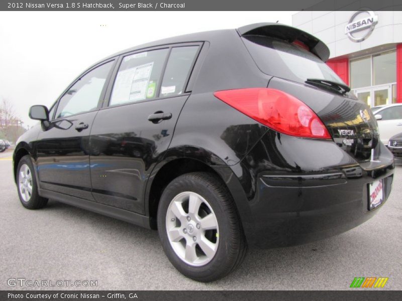 Super Black / Charcoal 2012 Nissan Versa 1.8 S Hatchback