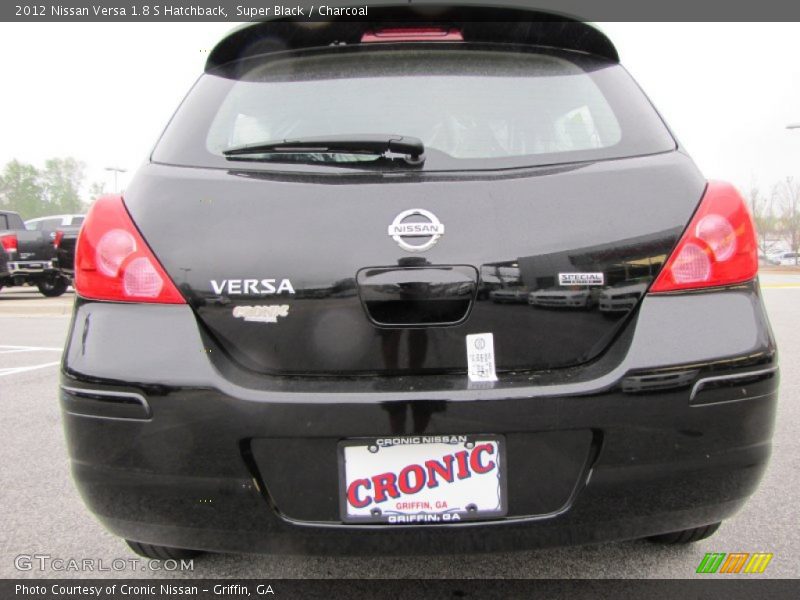 Super Black / Charcoal 2012 Nissan Versa 1.8 S Hatchback