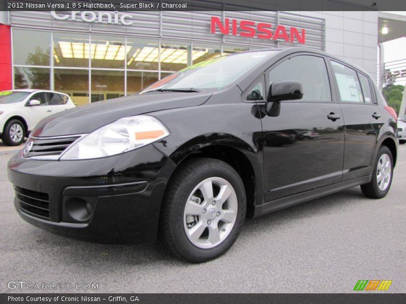 Super Black / Charcoal 2012 Nissan Versa 1.8 S Hatchback