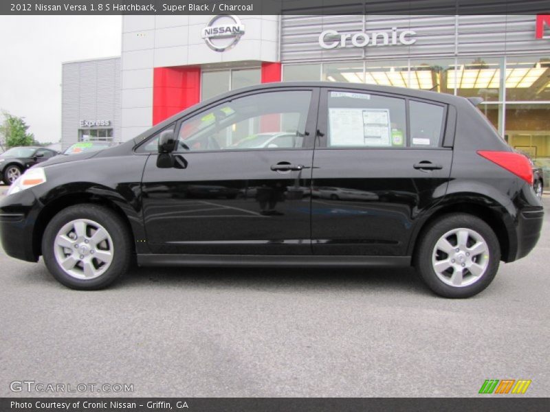 Super Black / Charcoal 2012 Nissan Versa 1.8 S Hatchback