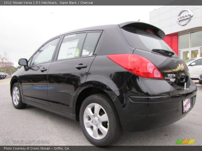 Super Black / Charcoal 2012 Nissan Versa 1.8 S Hatchback