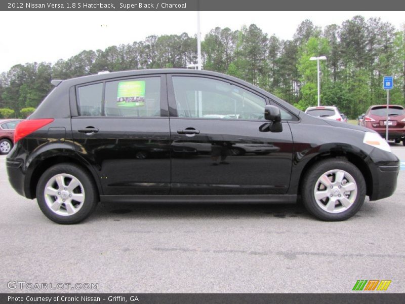 Super Black / Charcoal 2012 Nissan Versa 1.8 S Hatchback