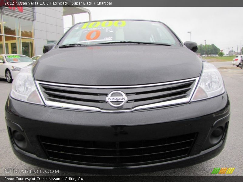 Super Black / Charcoal 2012 Nissan Versa 1.8 S Hatchback