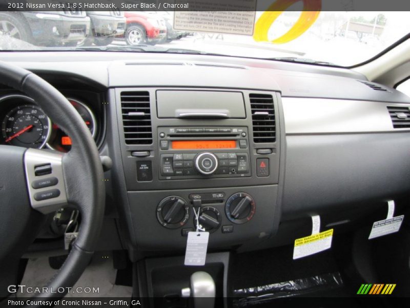Super Black / Charcoal 2012 Nissan Versa 1.8 S Hatchback