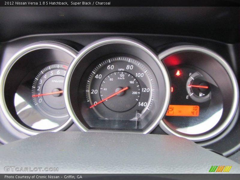 Super Black / Charcoal 2012 Nissan Versa 1.8 S Hatchback