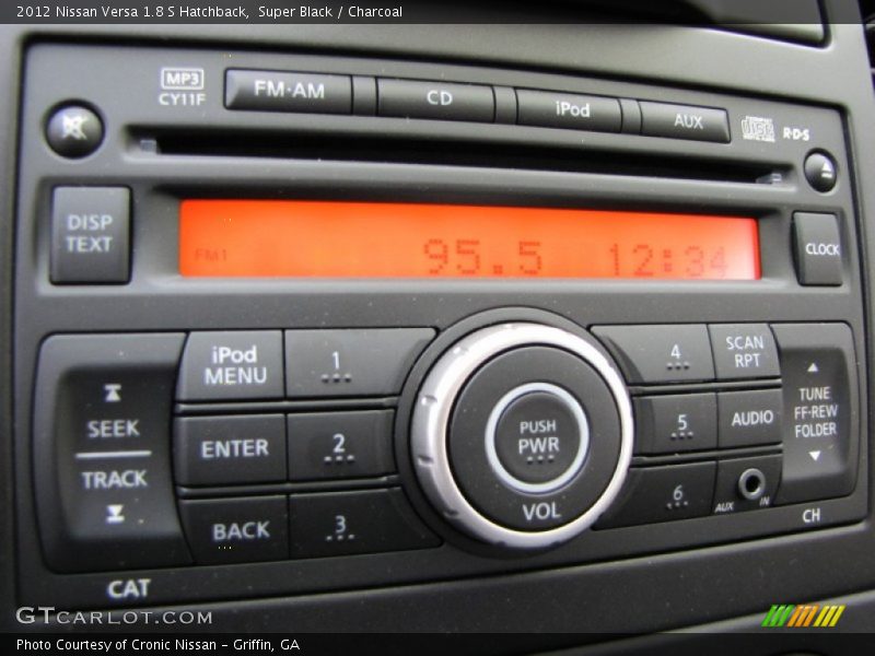 Super Black / Charcoal 2012 Nissan Versa 1.8 S Hatchback