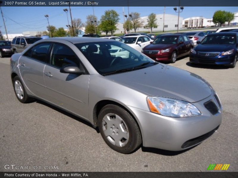 Liquid Silver Metallic / Ebony 2007 Pontiac G6 Sedan