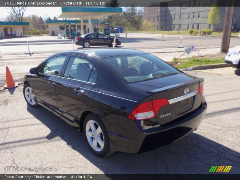 Crystal Black Pearl / Black 2011 Honda Civic LX-S Sedan