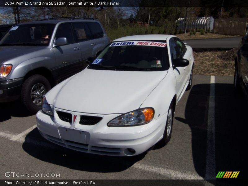 Summit White / Dark Pewter 2004 Pontiac Grand Am SE Sedan