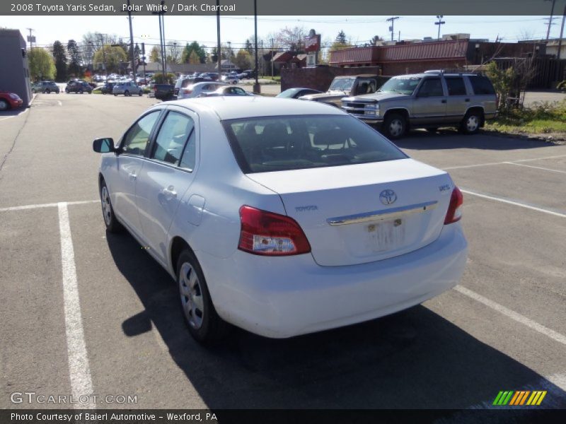 Polar White / Dark Charcoal 2008 Toyota Yaris Sedan
