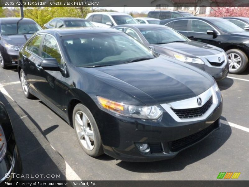 Crystal Black Pearl / Ebony 2009 Acura TSX Sedan