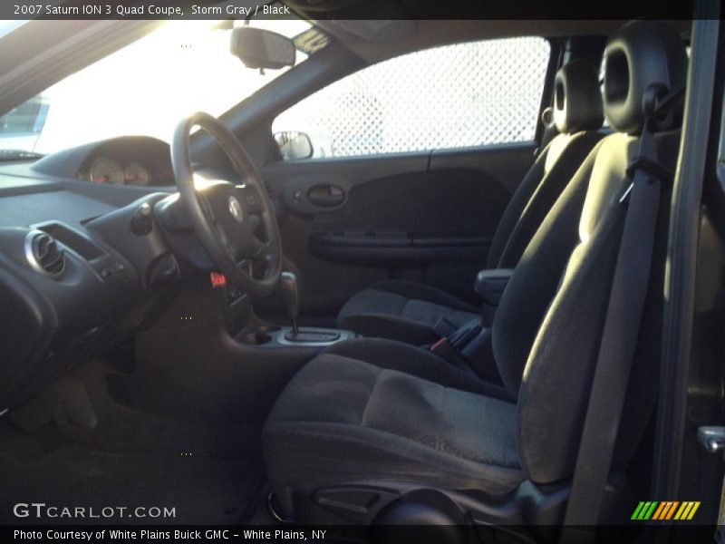 Storm Gray / Black 2007 Saturn ION 3 Quad Coupe