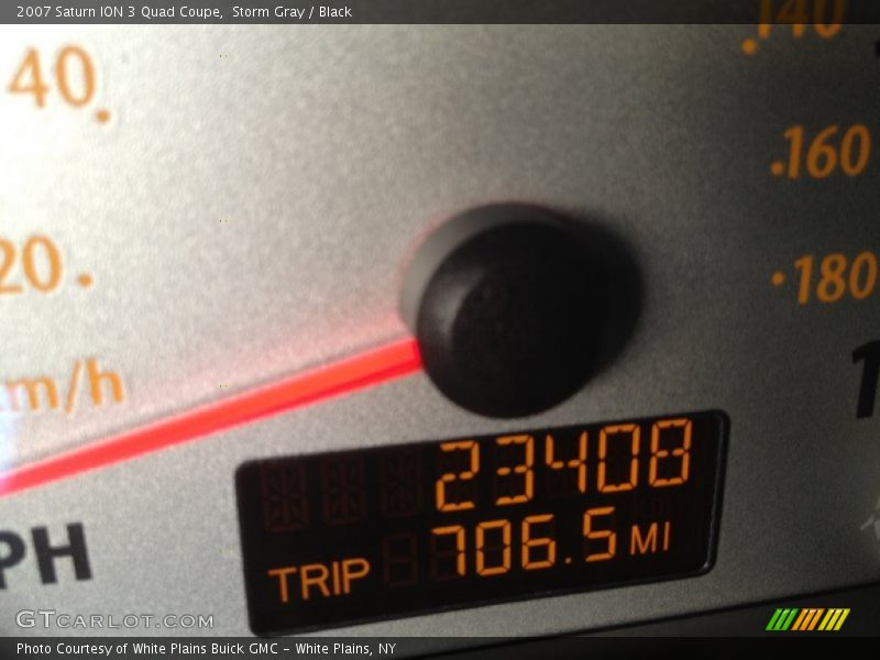 Storm Gray / Black 2007 Saturn ION 3 Quad Coupe