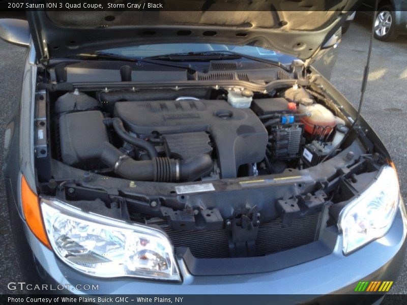 Storm Gray / Black 2007 Saturn ION 3 Quad Coupe