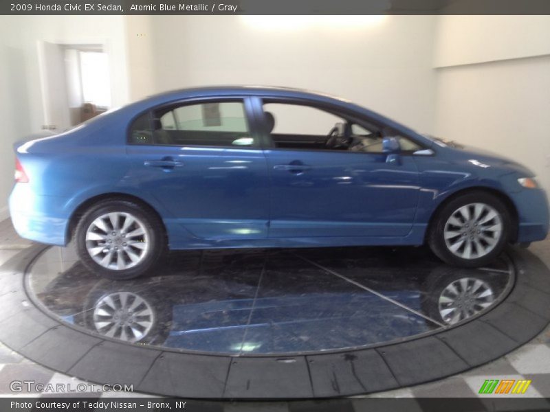 Atomic Blue Metallic / Gray 2009 Honda Civic EX Sedan