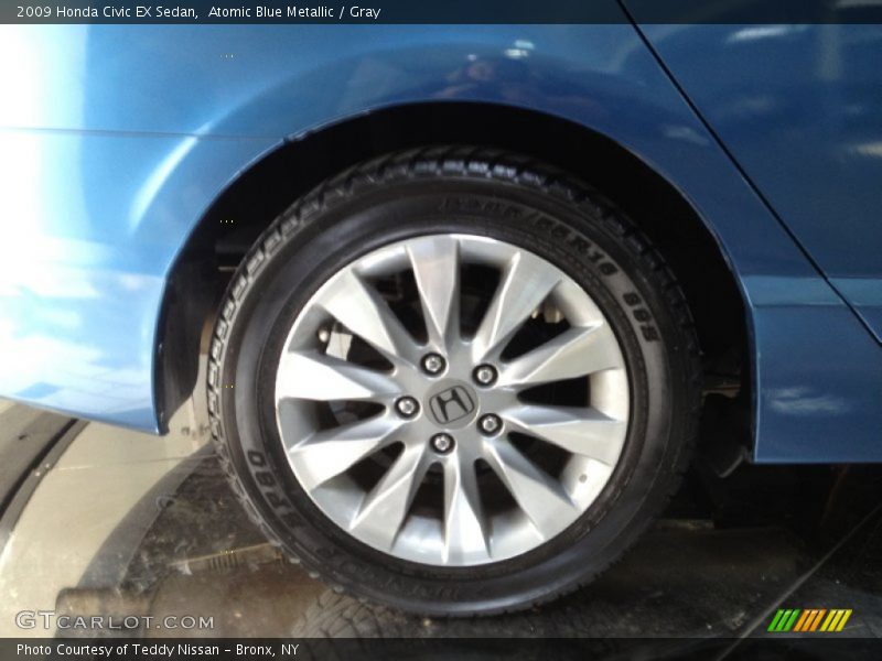 Atomic Blue Metallic / Gray 2009 Honda Civic EX Sedan