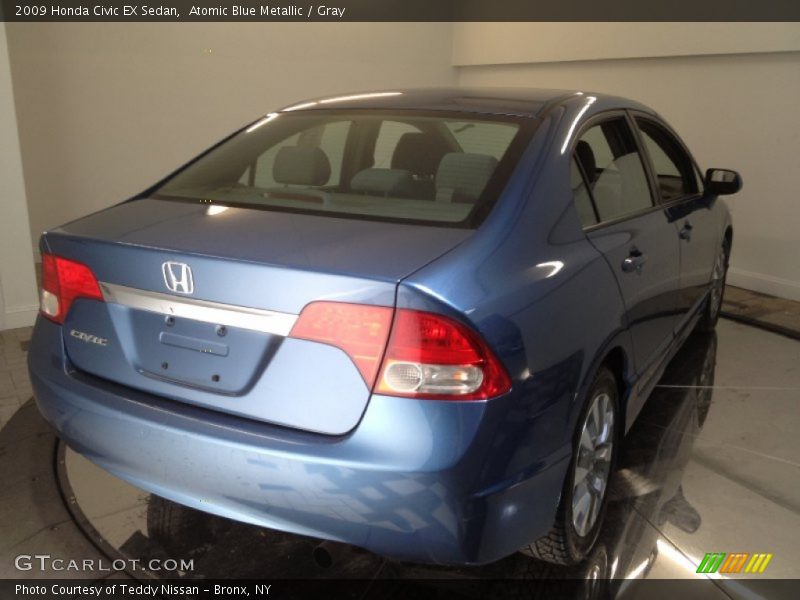 Atomic Blue Metallic / Gray 2009 Honda Civic EX Sedan