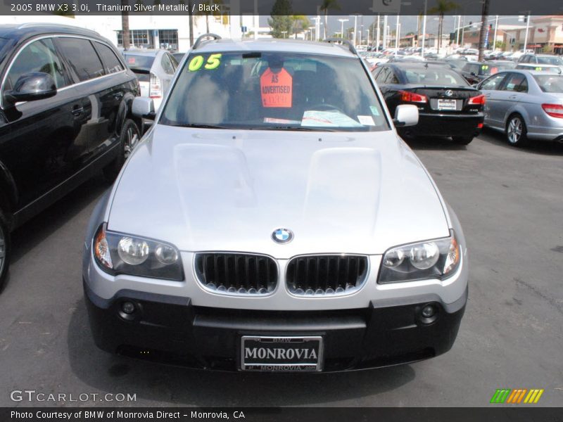 Titanium Silver Metallic / Black 2005 BMW X3 3.0i