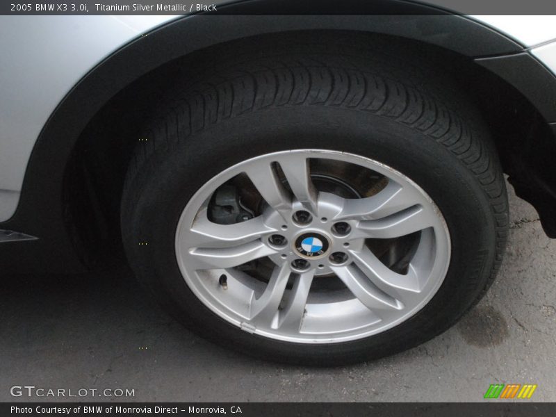 Titanium Silver Metallic / Black 2005 BMW X3 3.0i