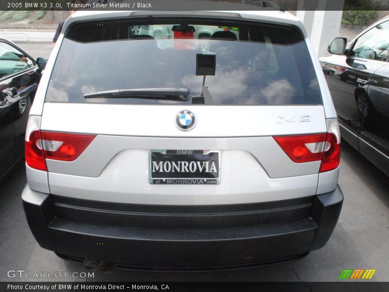 Titanium Silver Metallic / Black 2005 BMW X3 3.0i