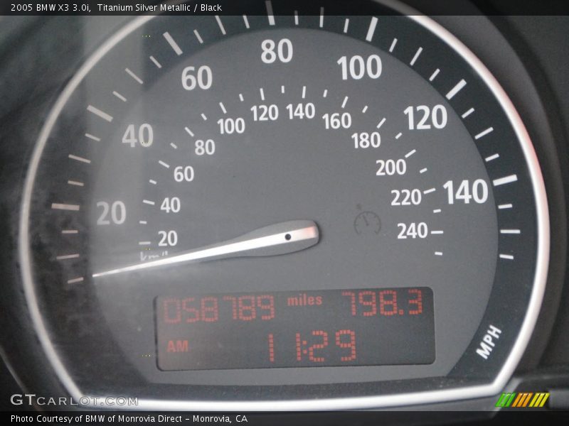 Titanium Silver Metallic / Black 2005 BMW X3 3.0i