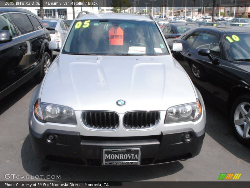 Titanium Silver Metallic / Black 2005 BMW X3 3.0i