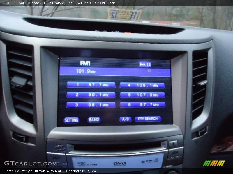 Ice Silver Metallic / Off Black 2012 Subaru Outback 3.6R Limited