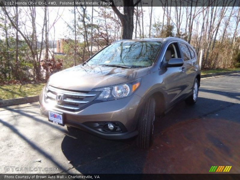 Polished Metal Metallic / Beige 2012 Honda CR-V EX-L 4WD