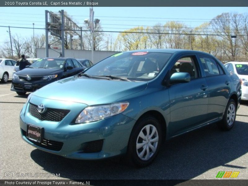 Capri Sea Metallic / Bisque 2010 Toyota Corolla LE