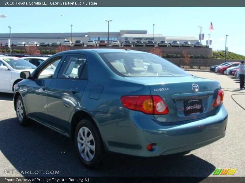 Capri Sea Metallic / Bisque 2010 Toyota Corolla LE