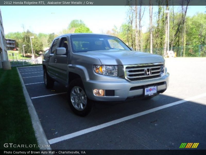 Alabaster Silver Metallic / Gray 2012 Honda Ridgeline RTS